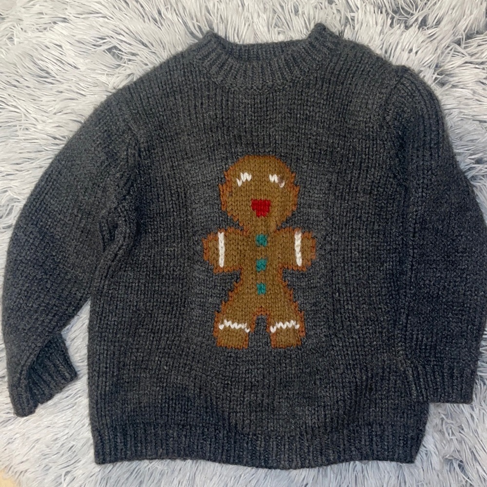 Zara Gingerbread Boy Pullover Sweater